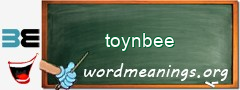 WordMeaning blackboard for toynbee